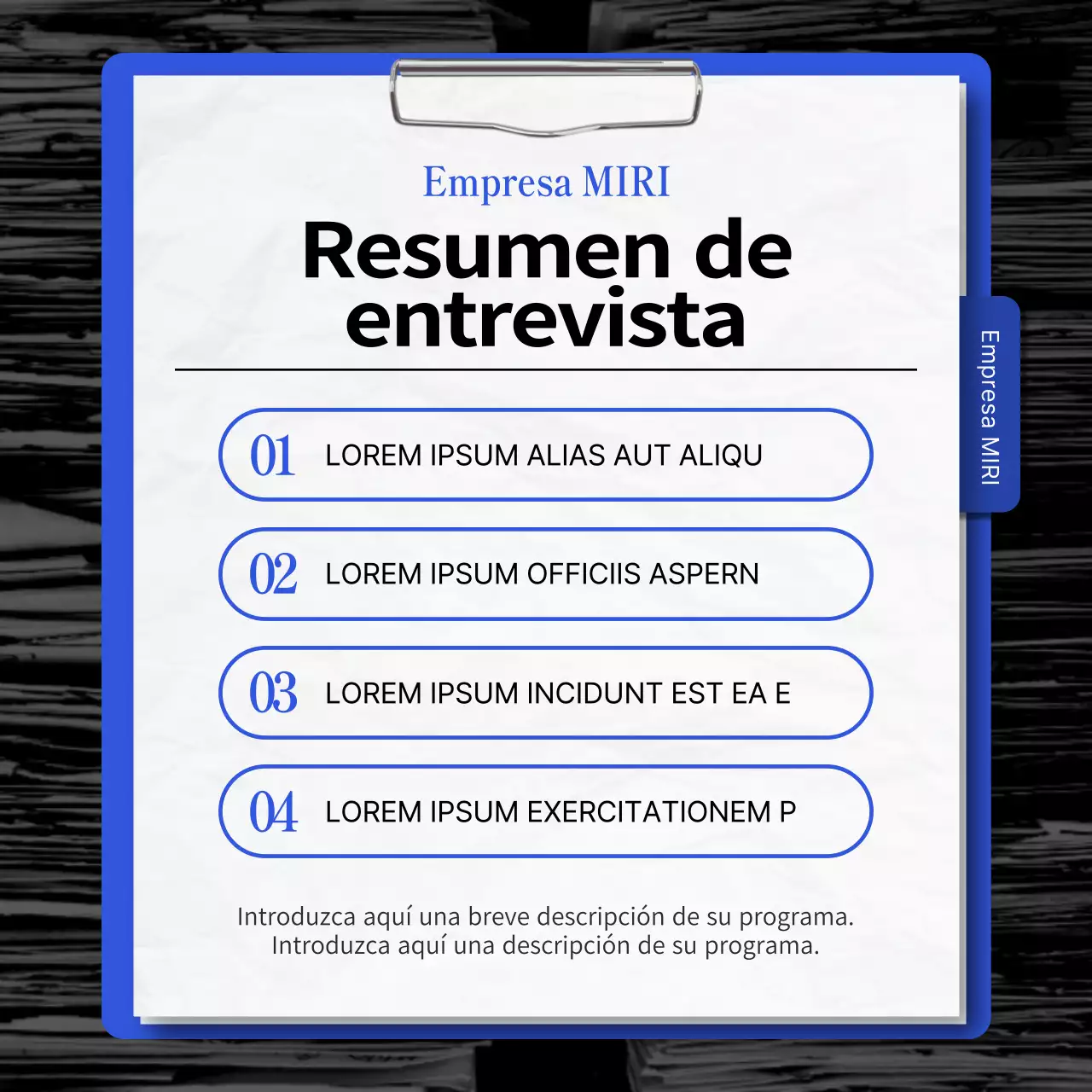 Promover un sencillo concierto de charlas en rojo y azul