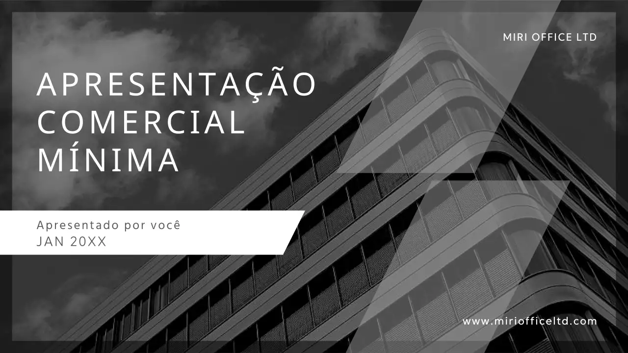 Proposta comercial moderna a preto e branco