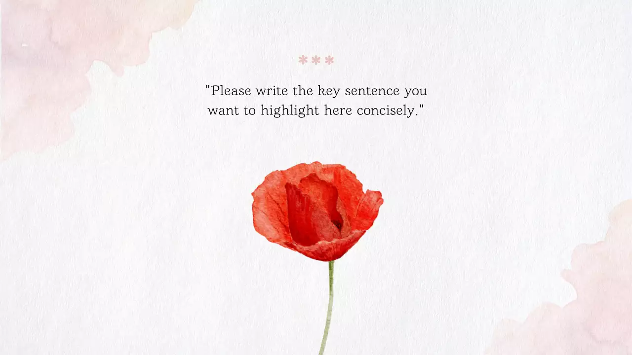 붉은 꽃 템플릿 프레젠테이션