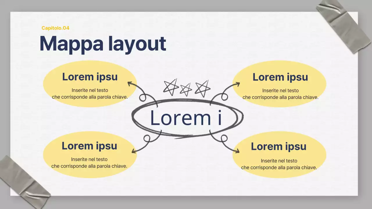 Presentazione dell'organizzazione aziendale in grigio e blu navy