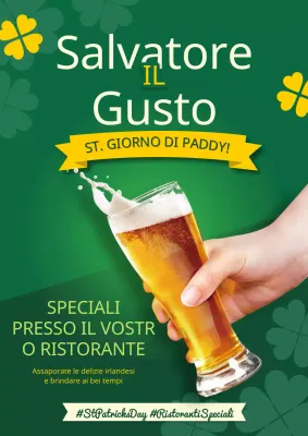 Promozionale verde e giallo di tendenza per il giorno di San Patrizio