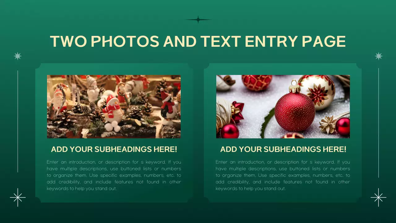 그린 미니멀 크리스마스 이벤트 프레젠테이션