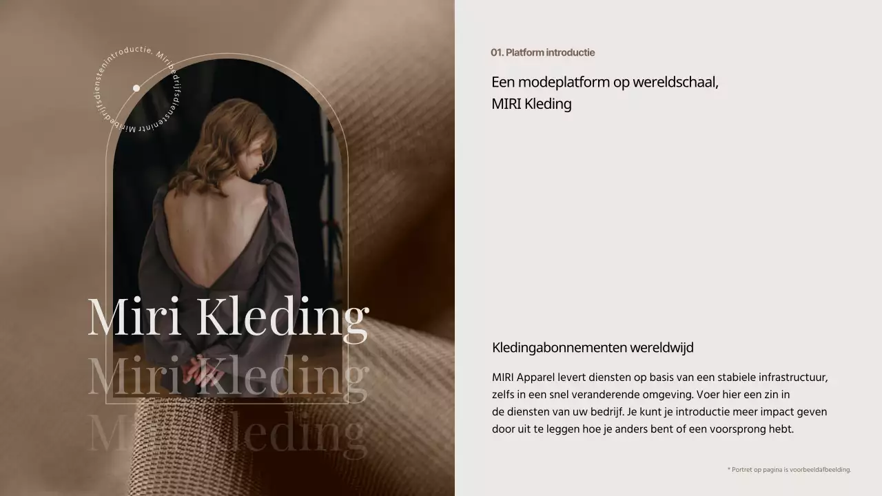Moderne prospectus voor zakelijke diensten in beige en bruin