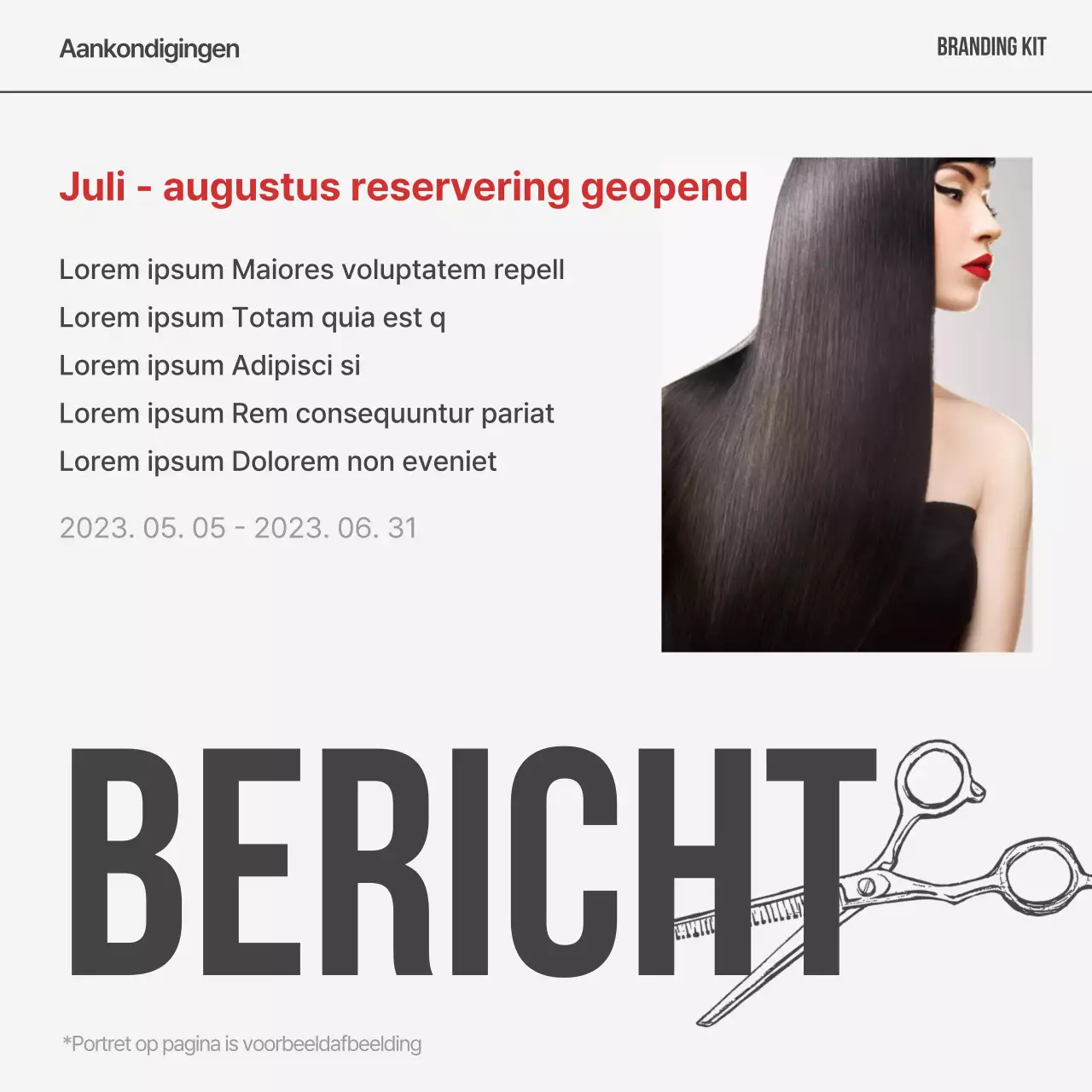 Red's moderne haarmerk post