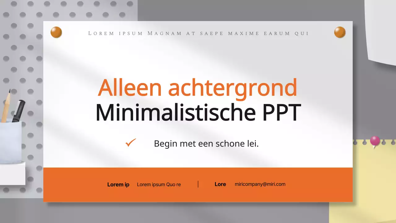 Een inleiding met een eenvoudige achtergrond van oranje en grijs