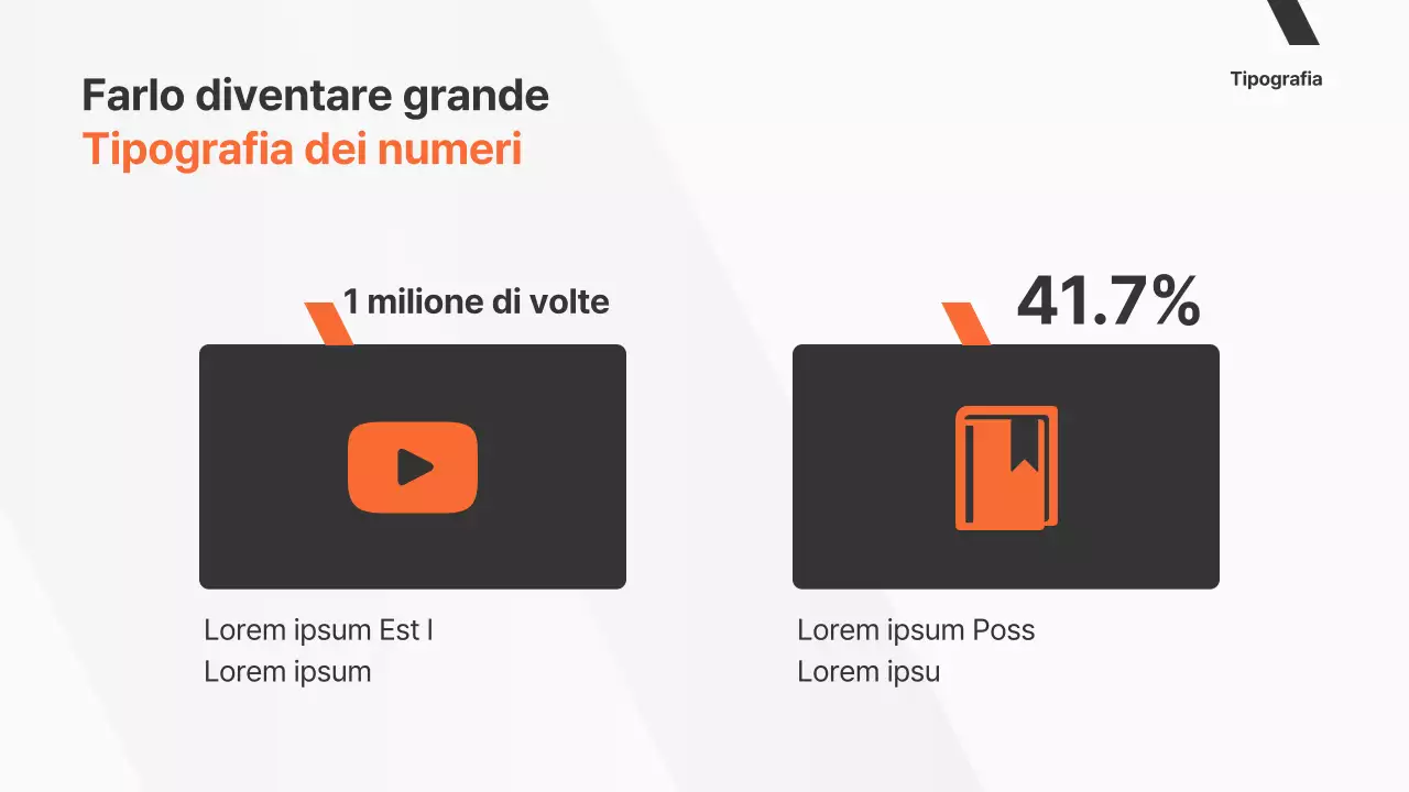 Una semplice proposta commerciale in arancione e in bianco e nero