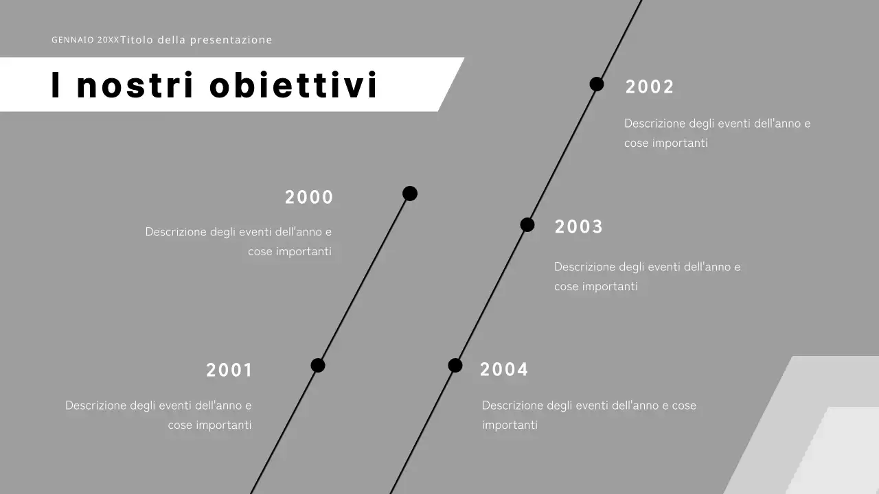 Proposta commerciale moderna in bianco e nero