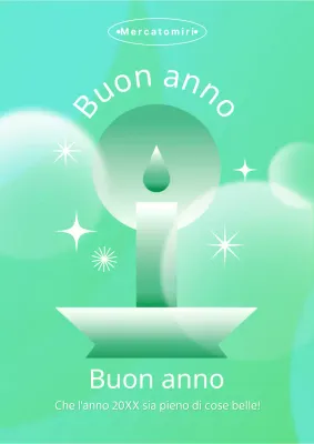 Promuovere un augurio di Capodanno alla moda in menta