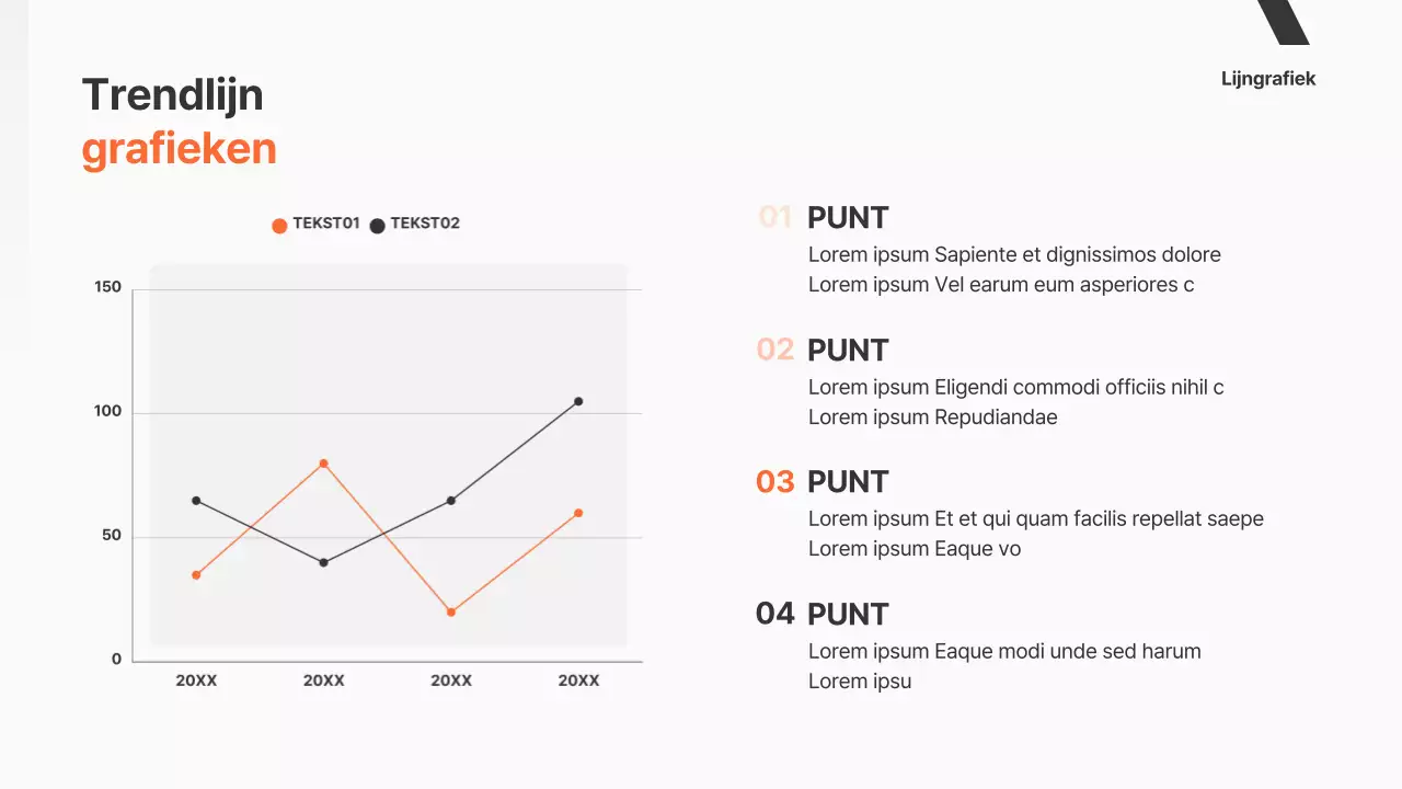 Een eenvoudig zakelijk voorstel in oranje en zwart-wit