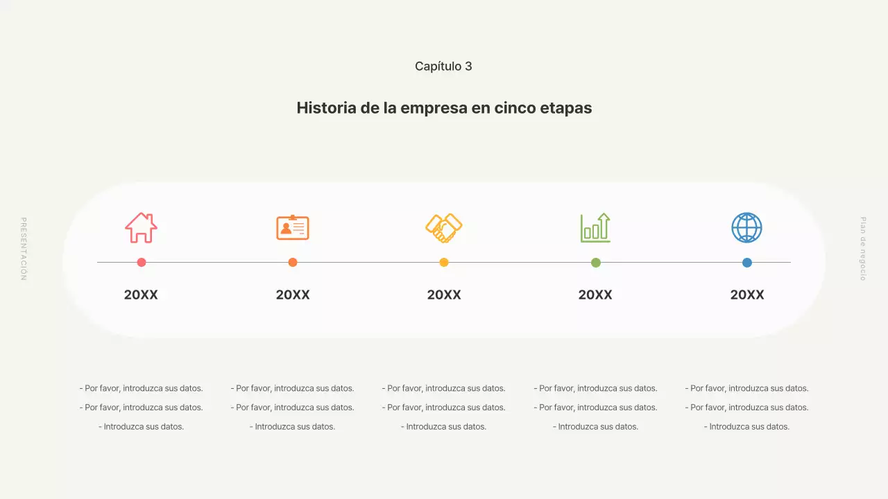 Plan de negocio con formas sencillas en beige