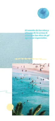 Un collage con un toque de acuarela azul