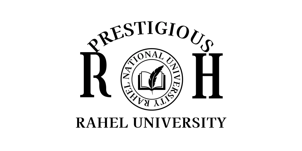 A classy-looking school with a school logo and serif font