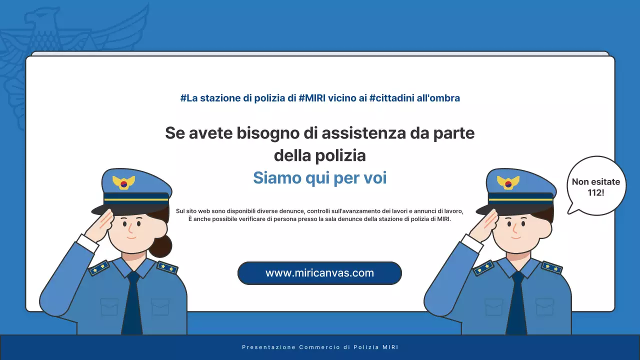Affissioni di default del bollettino della stazione di polizia in blu e blu navy
