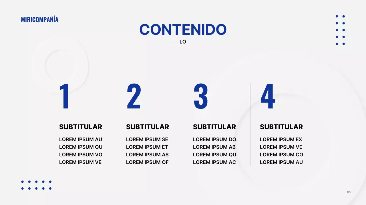 Una presentación empresarial gris y sencilla