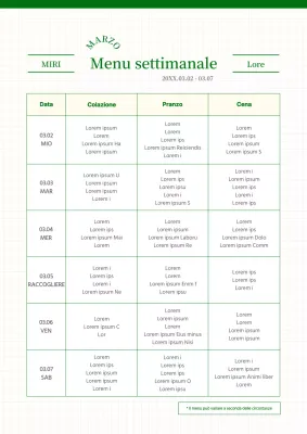 Una guida ai moderni menu aziendali in verde e beige