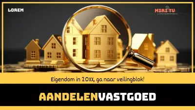 Eenvoudige vastgoedinformatie in geel en zwart