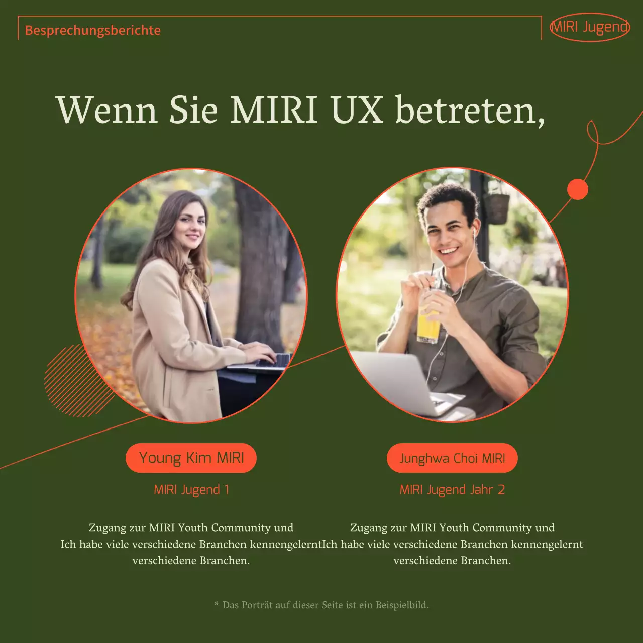 Ein einfaches grün-oranges Benutzerhandbuch für die Gemeinschaft