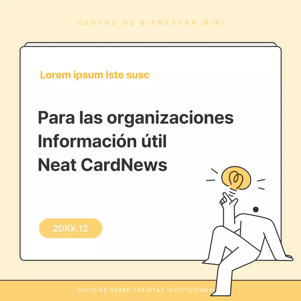 Un correo básico amarillo y blanco de la oficina de bienestar social