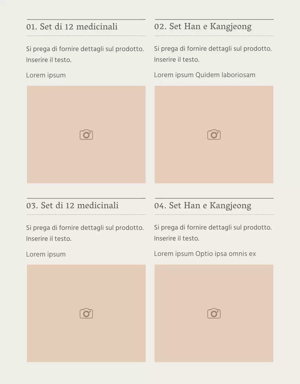 Pubblicità per un semplice set da regalo per le vacanze hanwa in beige e marrone