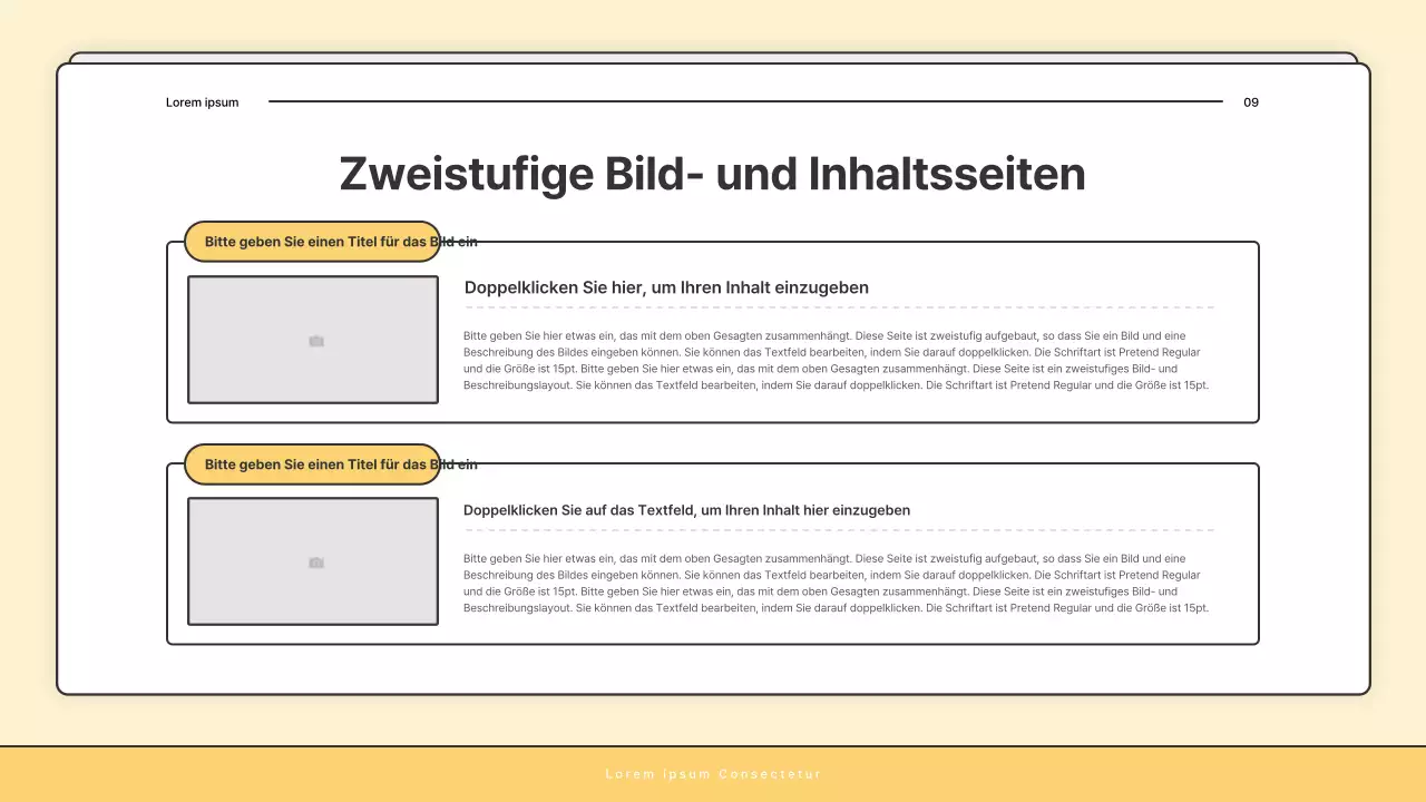 Ein einfacher gelb-weißer Rundbrief des Sozialamtes