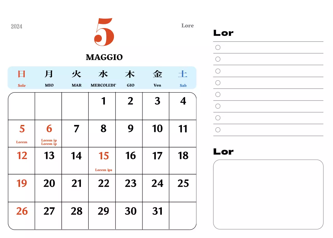 Sottobicchieri retrò rossi e blu calendario della memoria