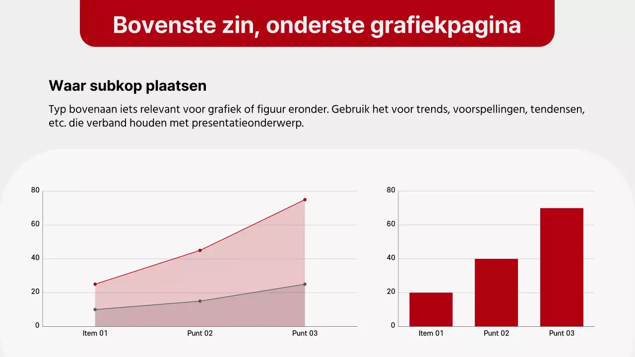 Eenvoudig rapport in rood en grijs