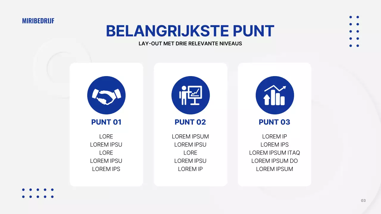 Een grijze, eenvoudige bedrijfspresentatie