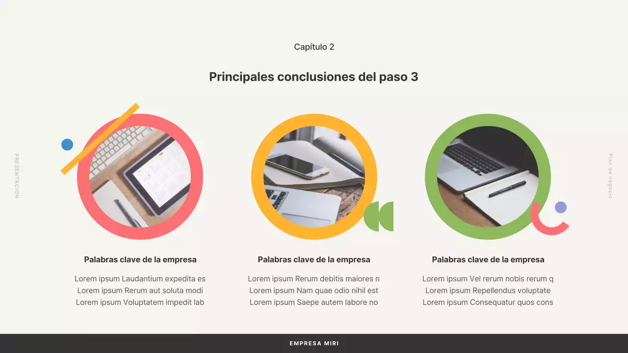 Plan de negocio con formas sencillas en beige