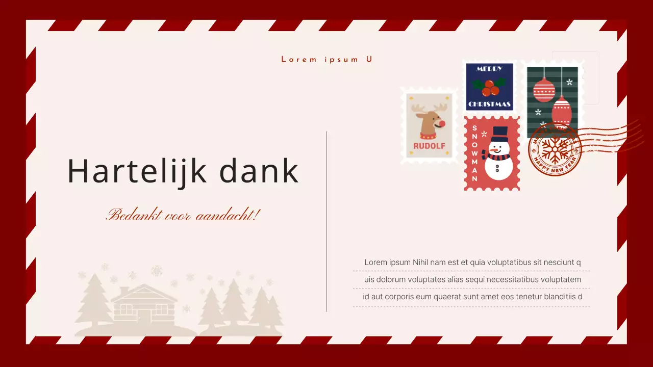 Een gezellige kerst evenementenplanner in rood en beige