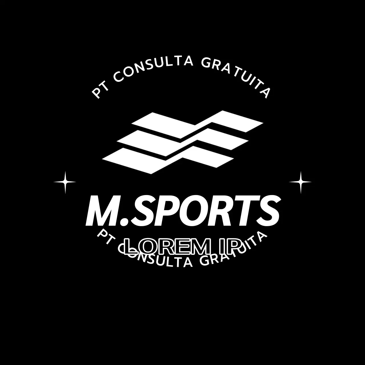 Logotipo de gimnasio con un concepto tipográfico moderno