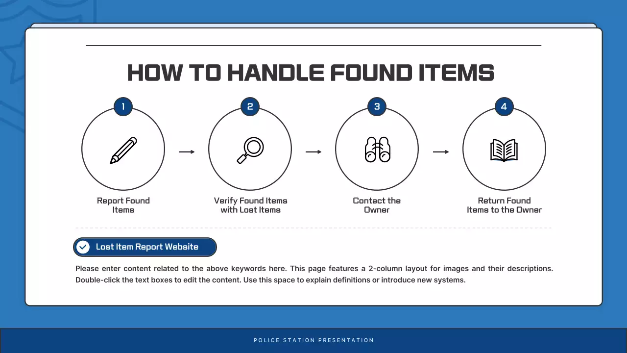 Blue Modern Police Newsletter Presentation