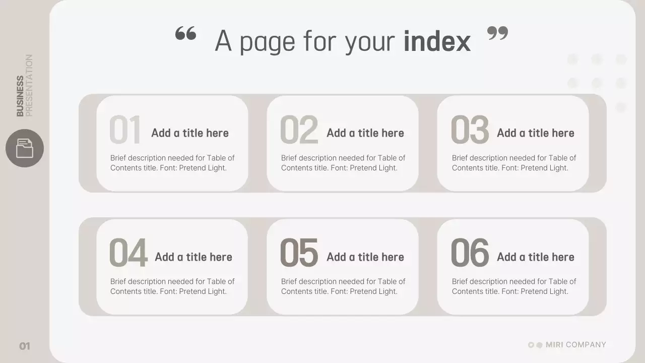 Modern layout report in beige and gray
