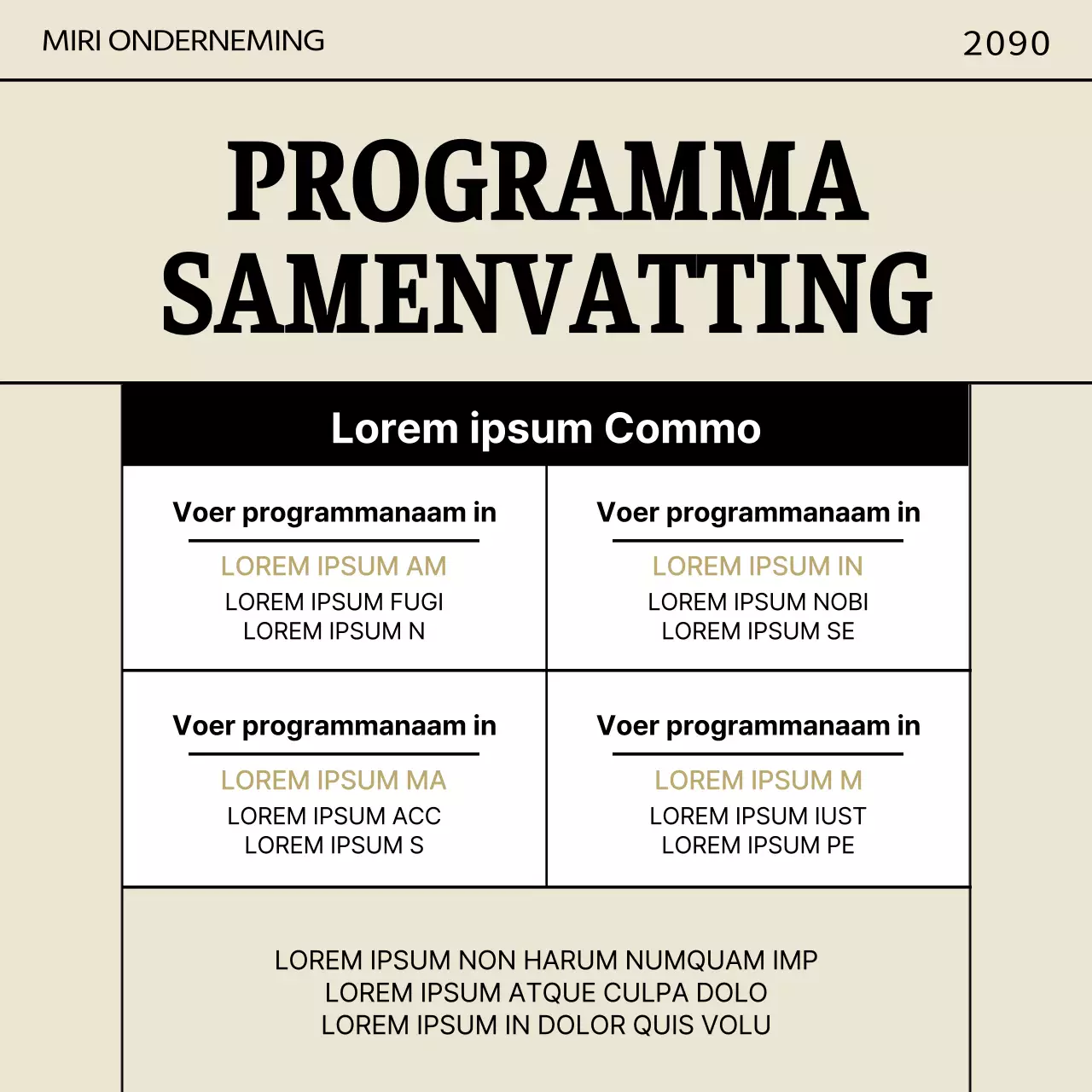 Promoot een eenvoudig wandelconcert in geel en zwart