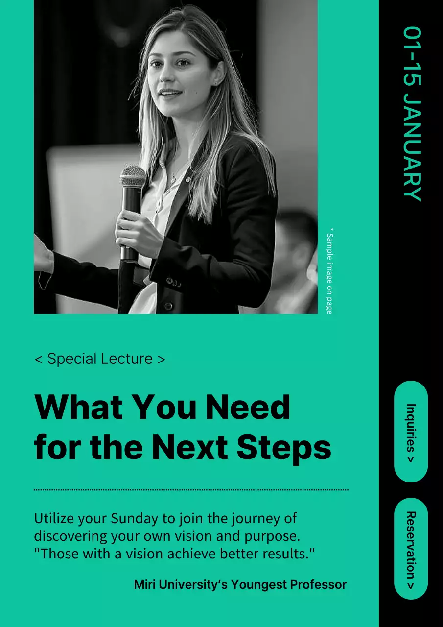 Mint Modern Lecture Announcement Poster