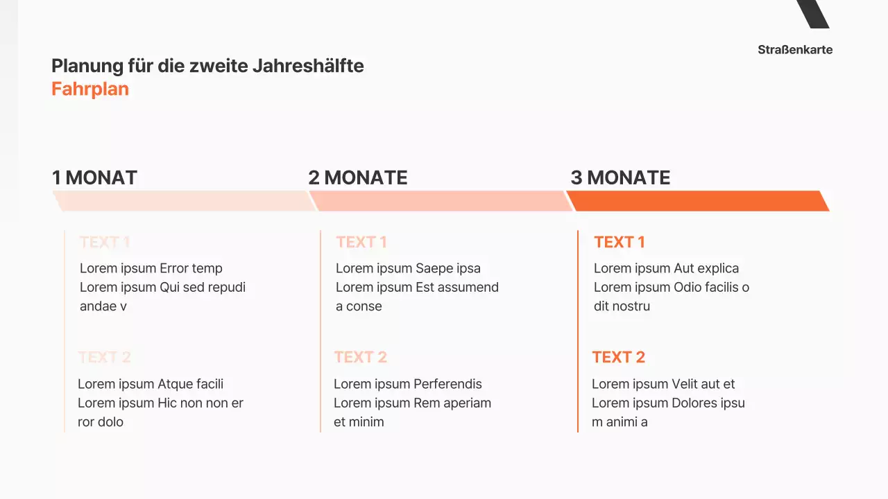 Ein einfacher Geschäftsvorschlag in Orange und Schwarz-Weiß