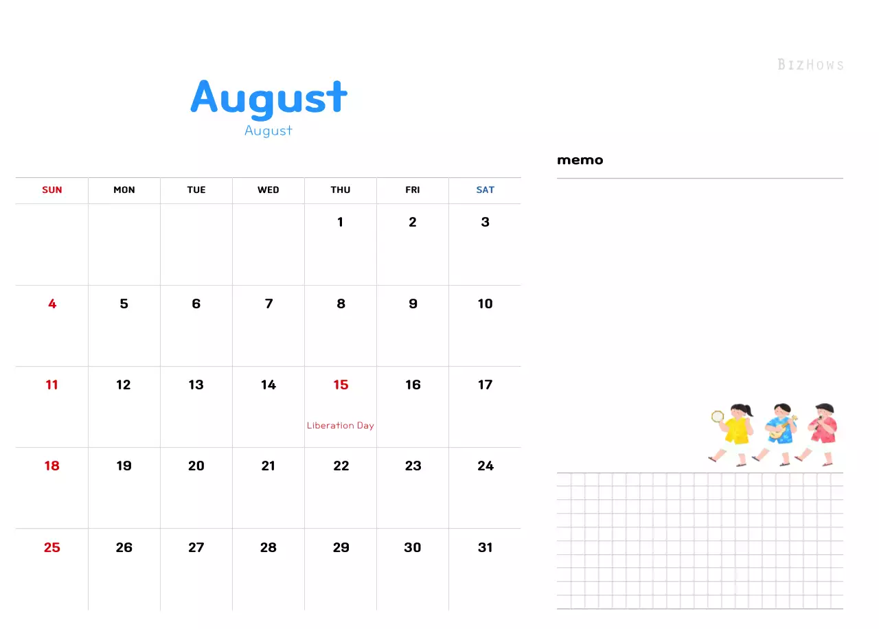 New Year's calendar with a warm, illustrated feel