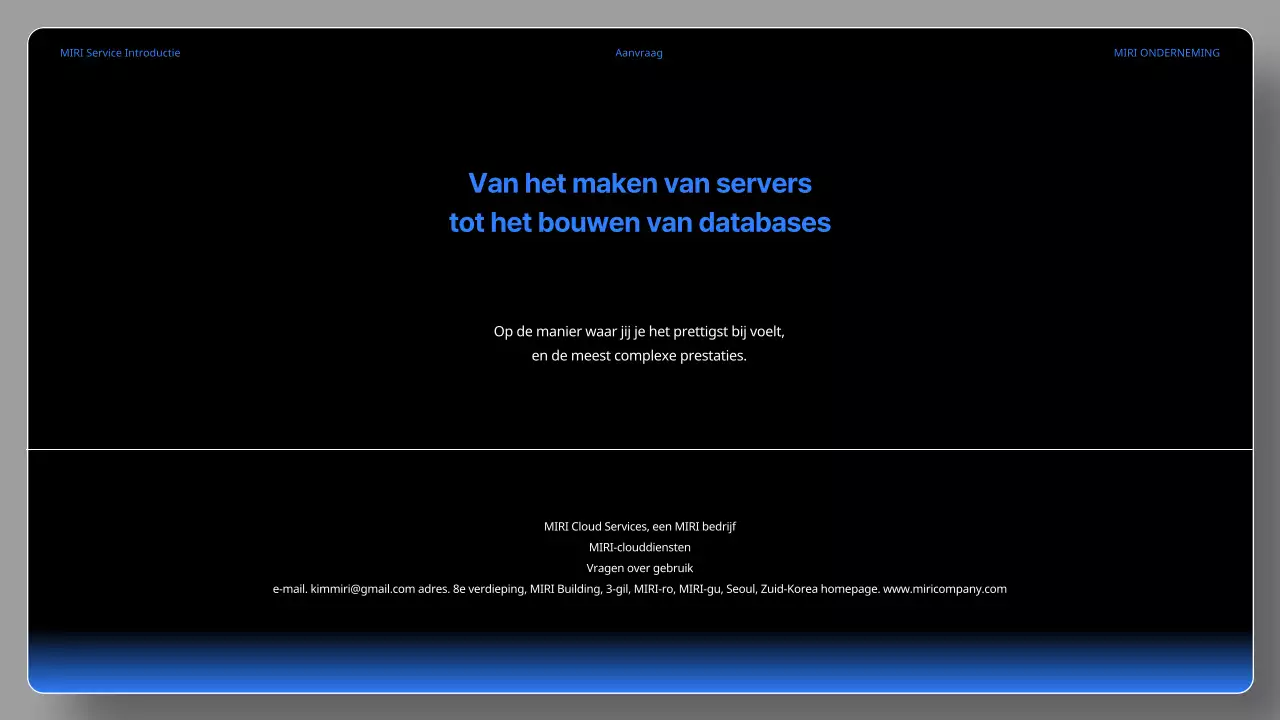 Een eenvoudige zwart-blauwe serviceopdracht