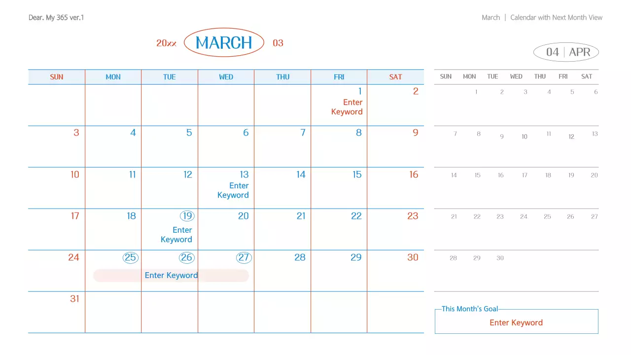 Green Modern Calendar Planner Presentation