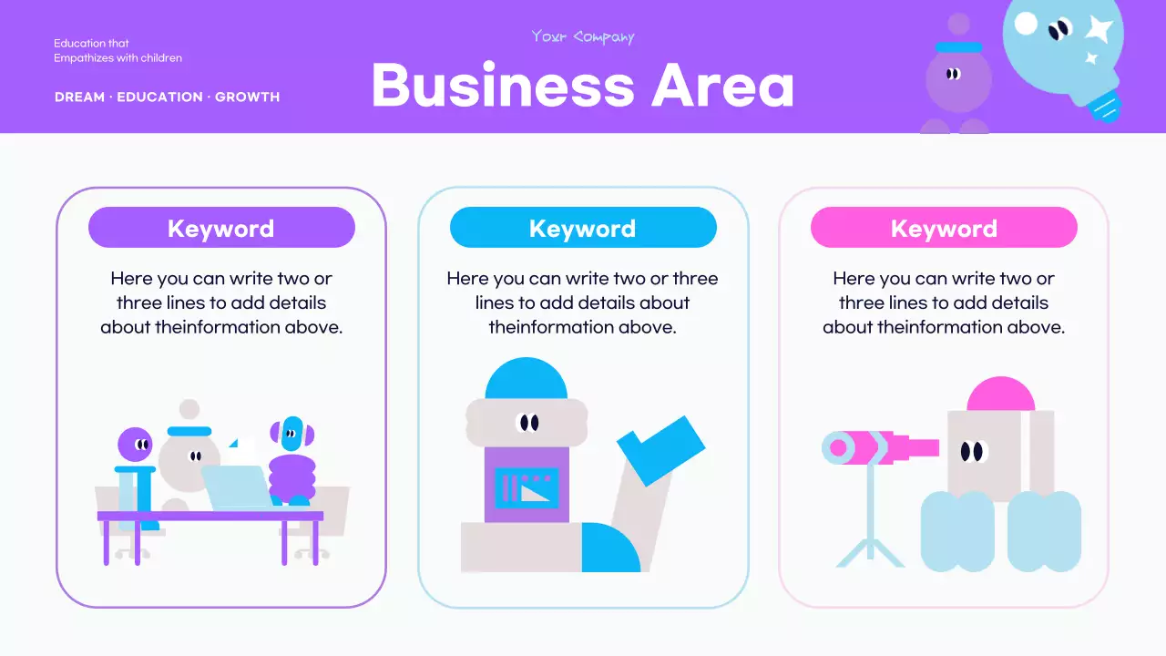 블루 플레이풀 교육 가이드 프레젠테이션