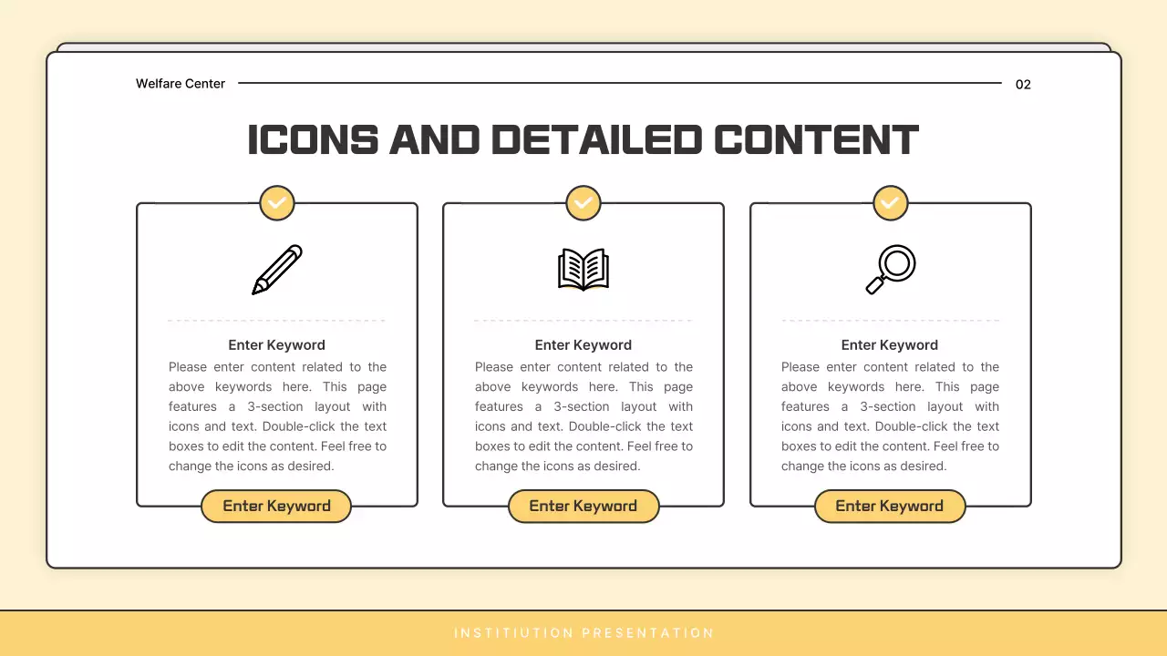 A basic yellow and white welfare center newsletter post