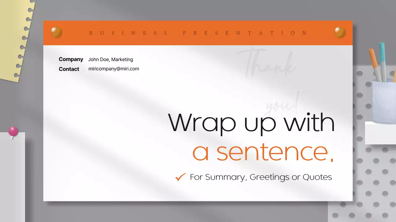 White Minimal Template Presentation