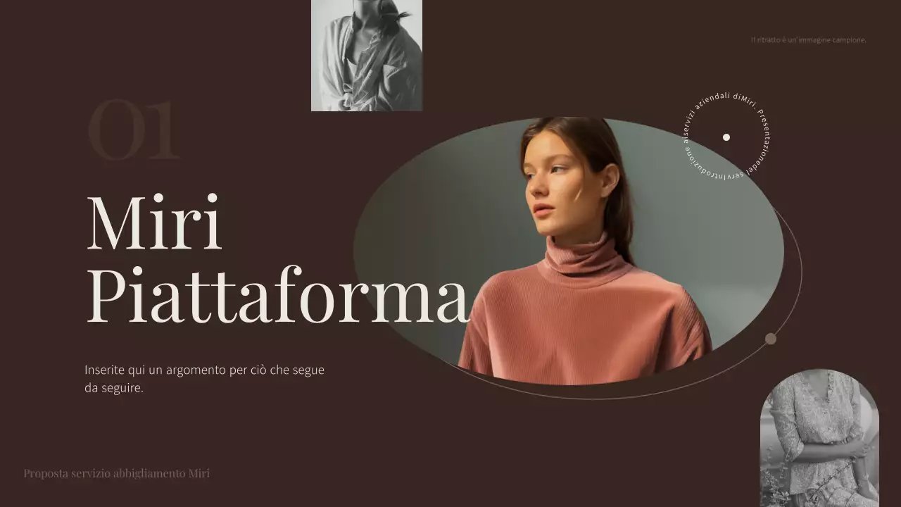 Moderno prospetto dei servizi aziendali in beige e marrone