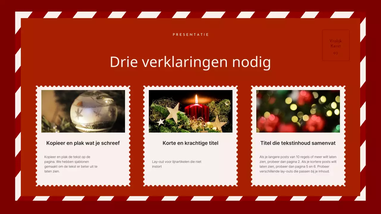 Een gezellige kerst evenementenplanner in rood en beige