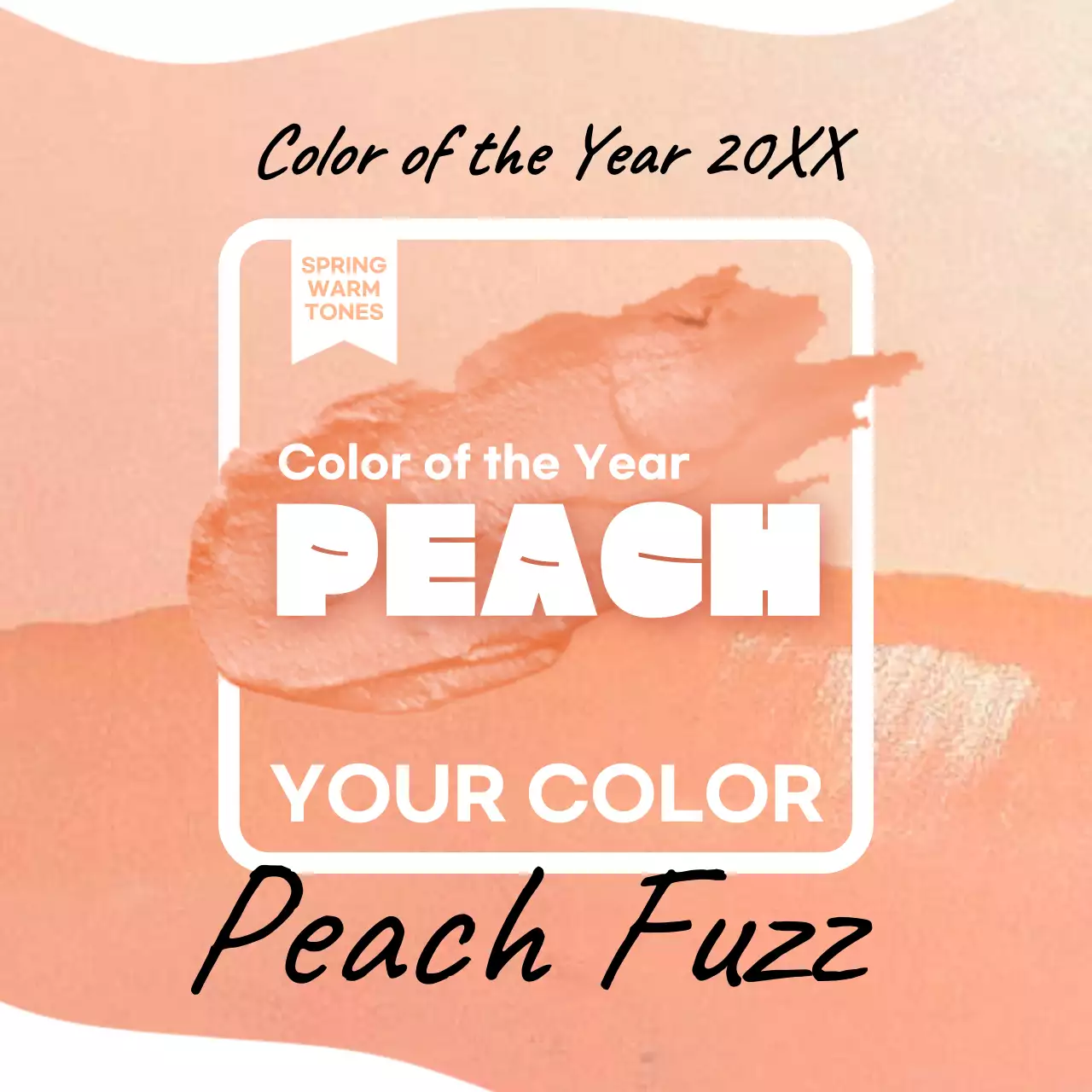 Peach Trendy Color Promotion Social Media Post