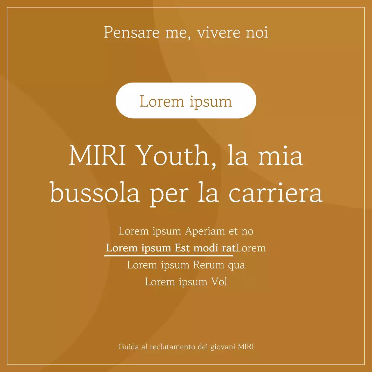 Una semplice proposta di reclutamento della comunità in marrone e avorio