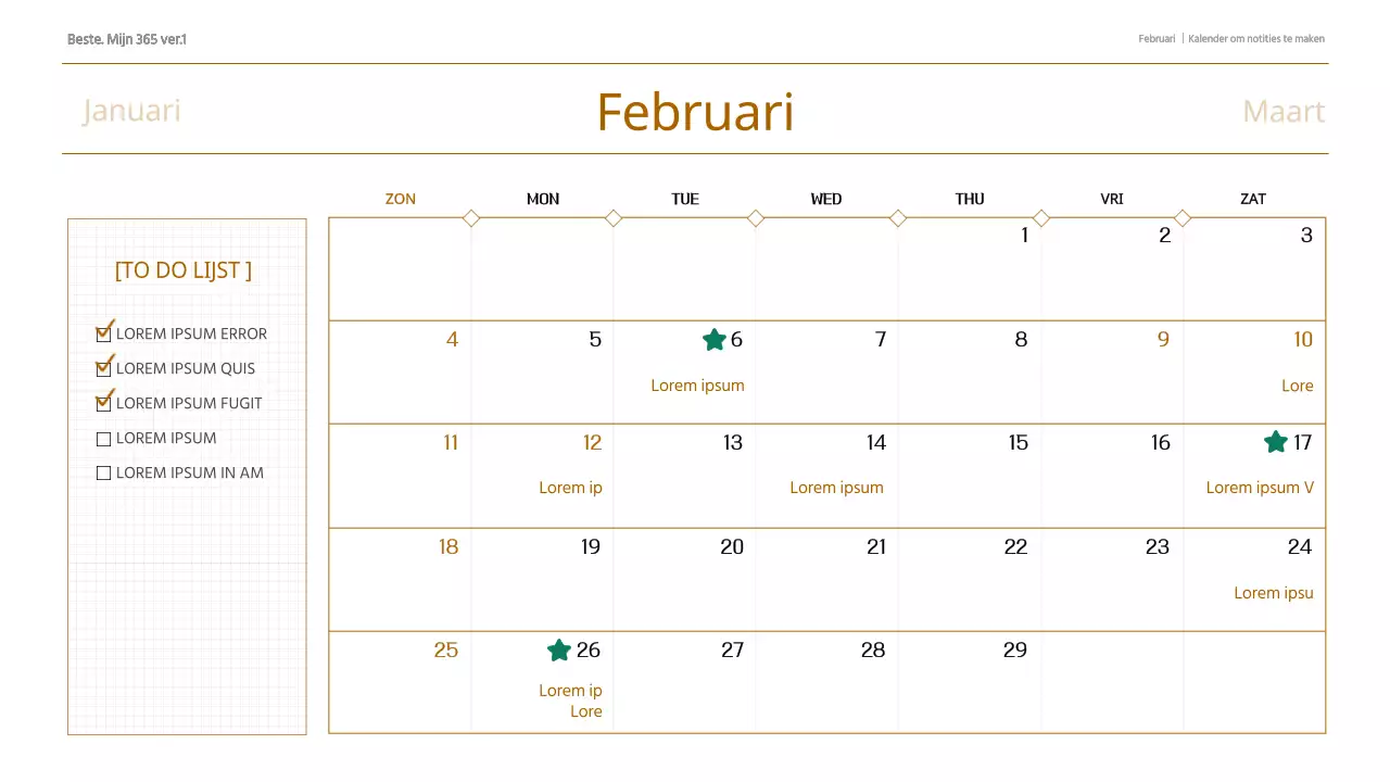 Een trendy GoodNote-kalender in wit en grijs