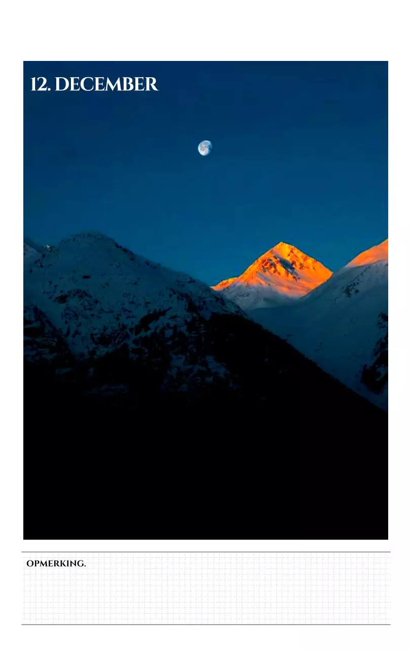 Eenvoudige stijl muurkalender met zwart-wit emotionele reisfotografie concept