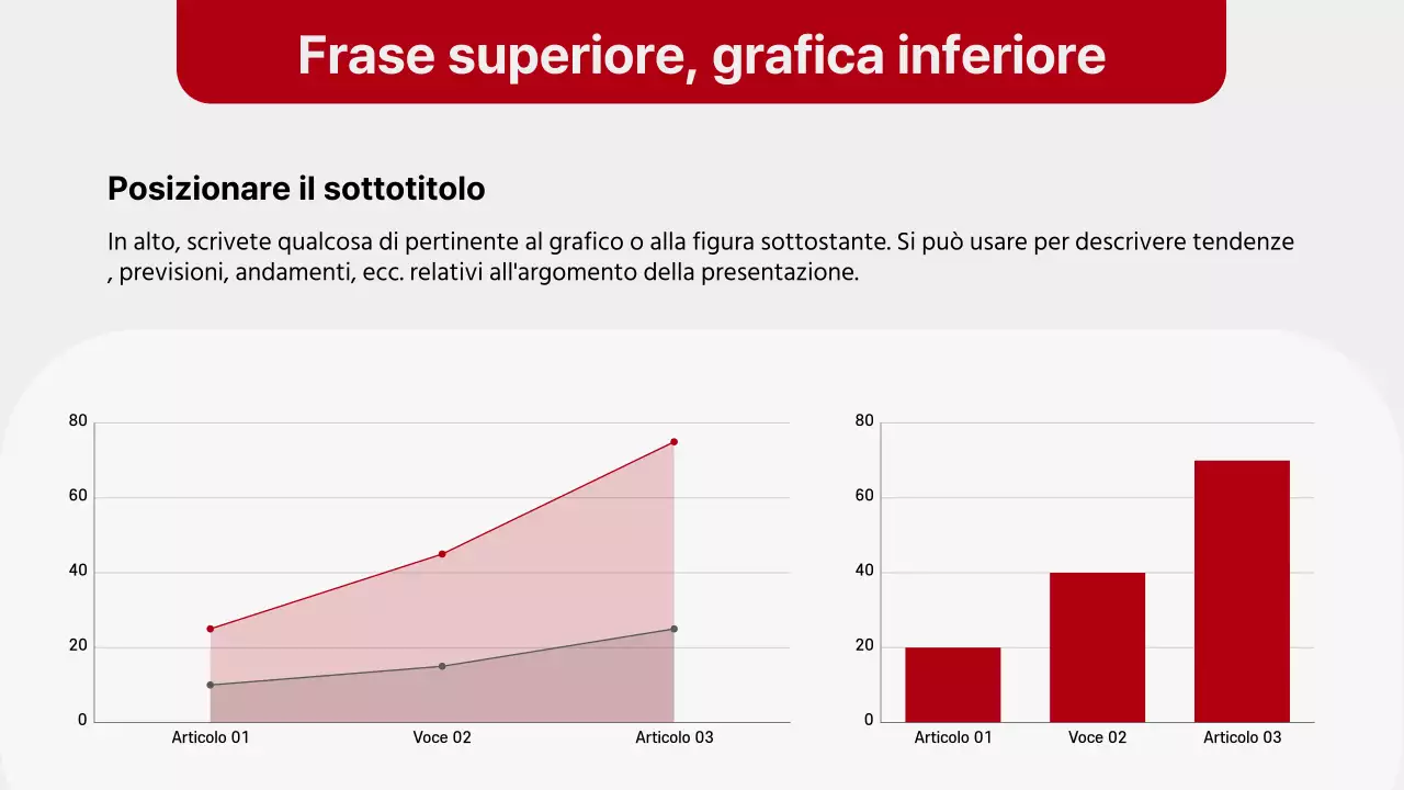 Semplice rapporto di layout rosso e grigio