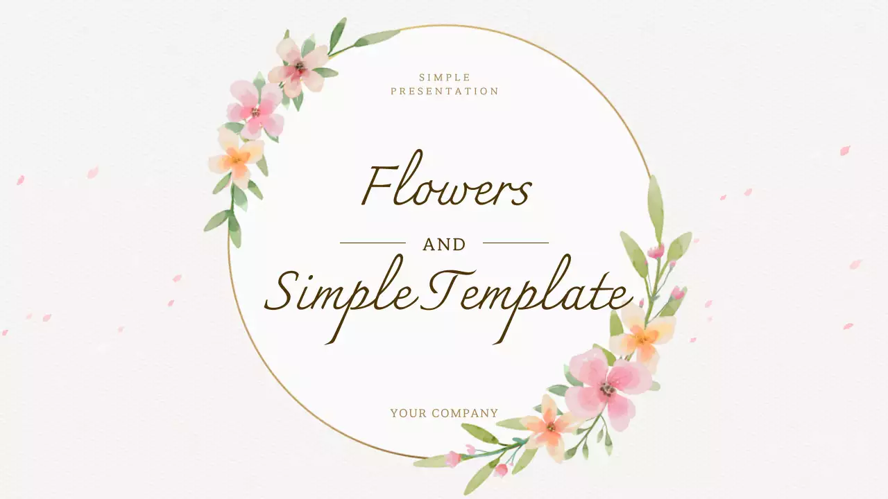 White Elegant Flowers Presentation