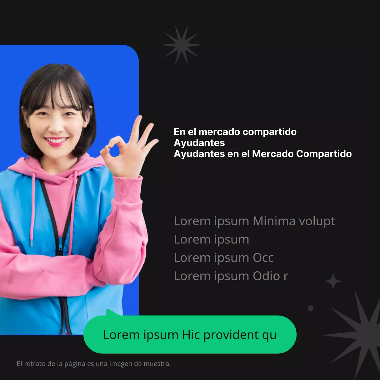 Anuncio negro y fluorescente del mercado de intercambio de moda
